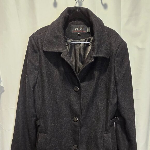 Pritti a division of kristen blake Jackets & Blazers - Vintage Pritti A Division Of Kirsten Wool Coat, Size XL, Black